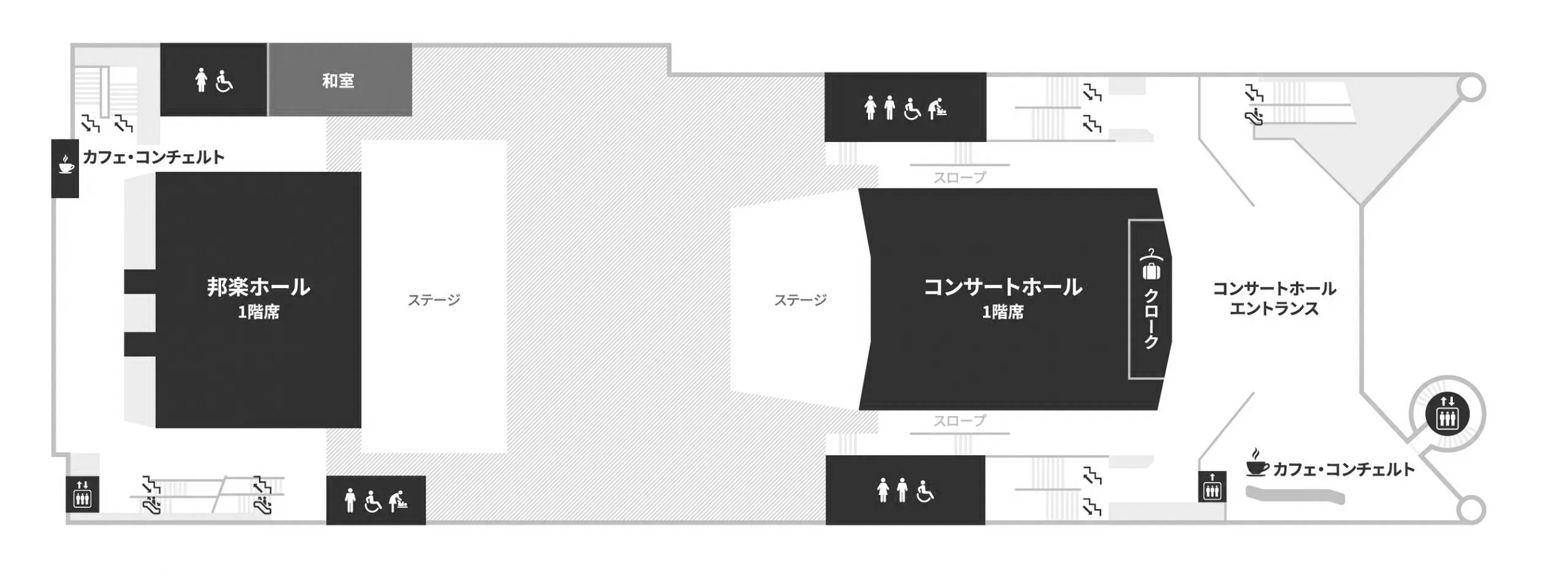 音楽堂2階フロア図